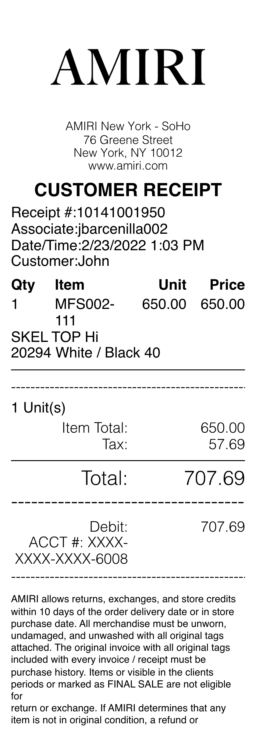 Editable Amiri Receipt template preview, free receipt generator