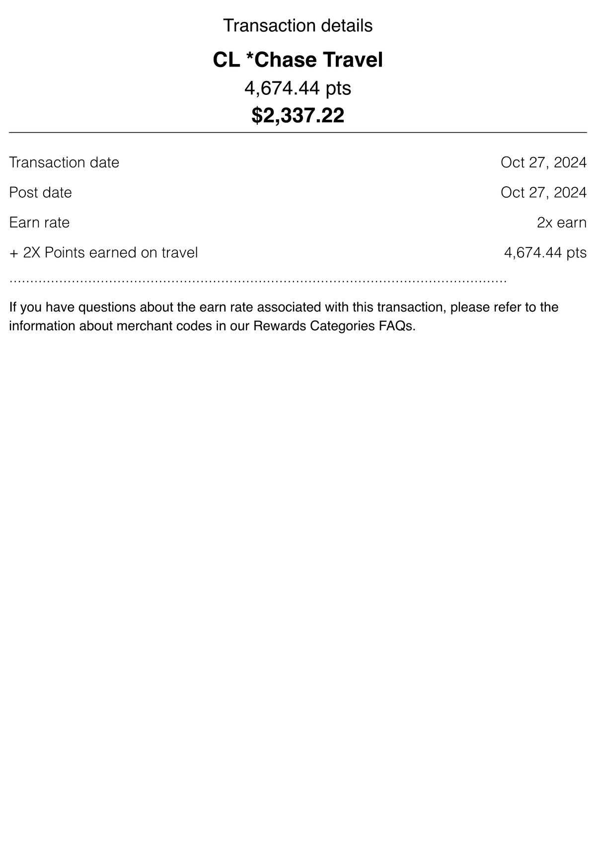 Editable Chase Travel Hotel Receipt template preview, free receipt generator