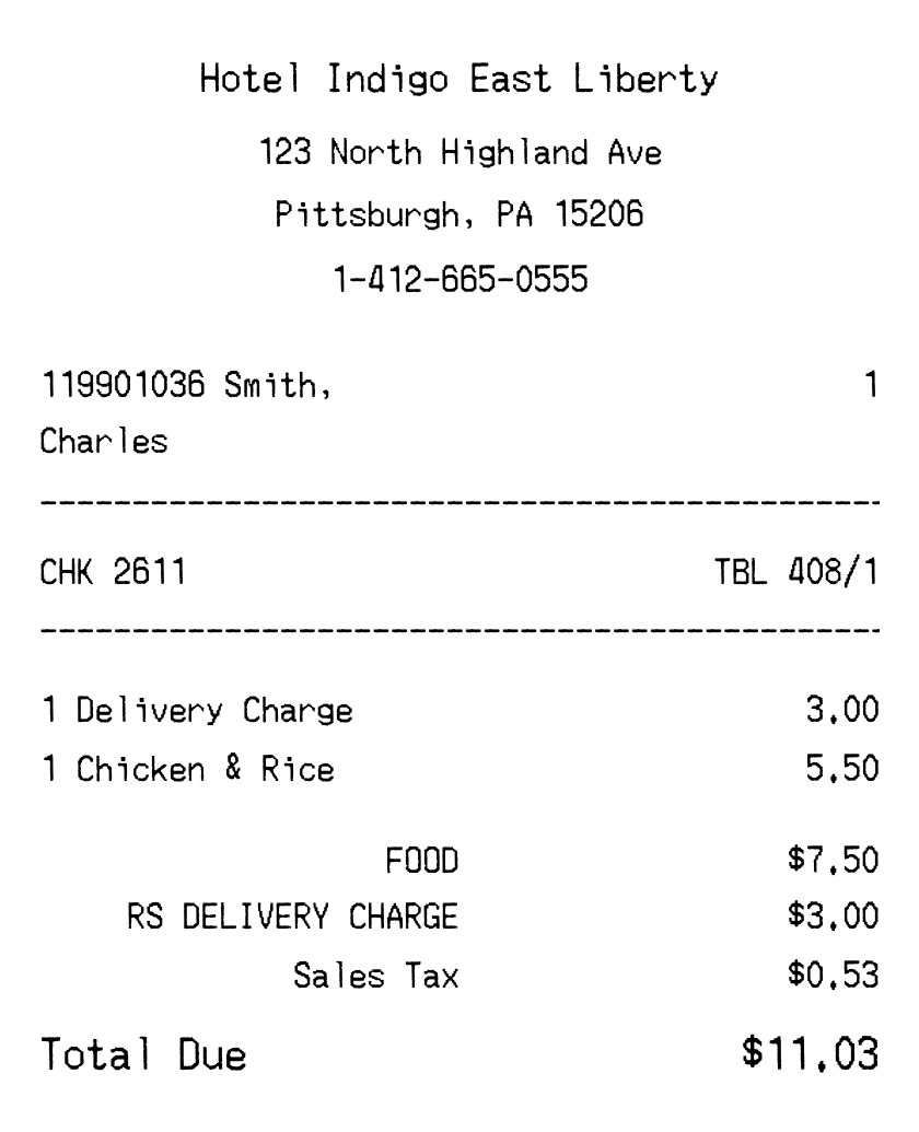 Editable Hotel Indigo Receipt template preview, free receipt generator