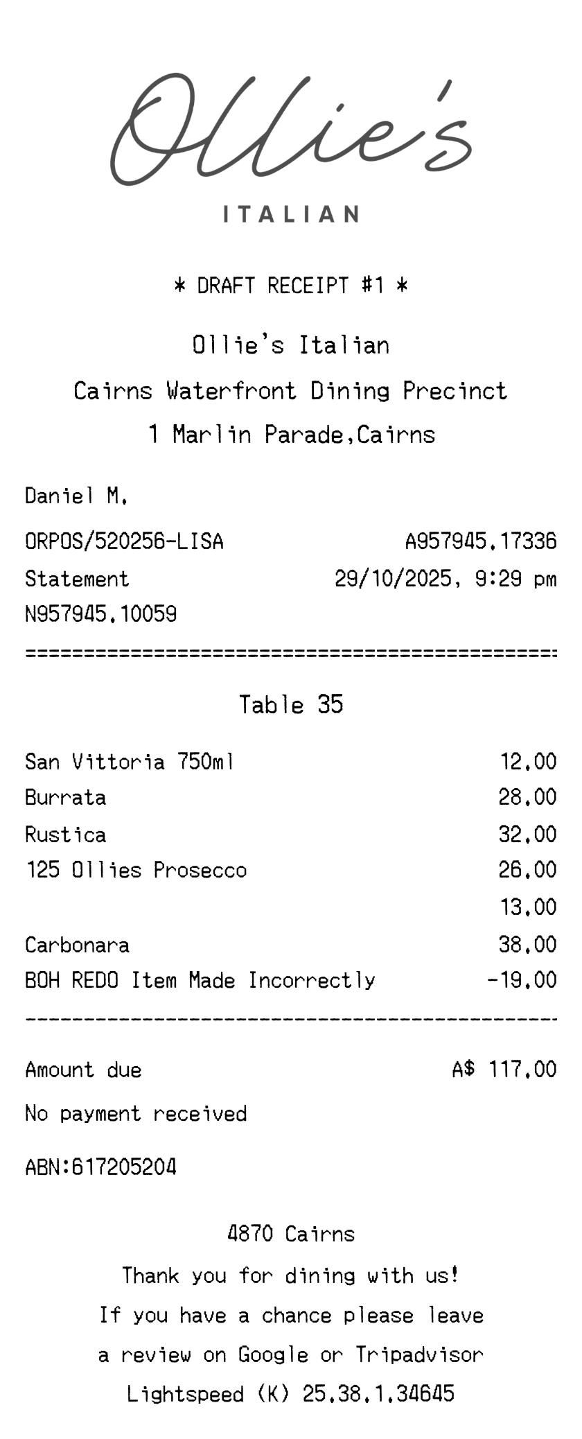 Editable Ollie's Receipt template preview, free receipt generator